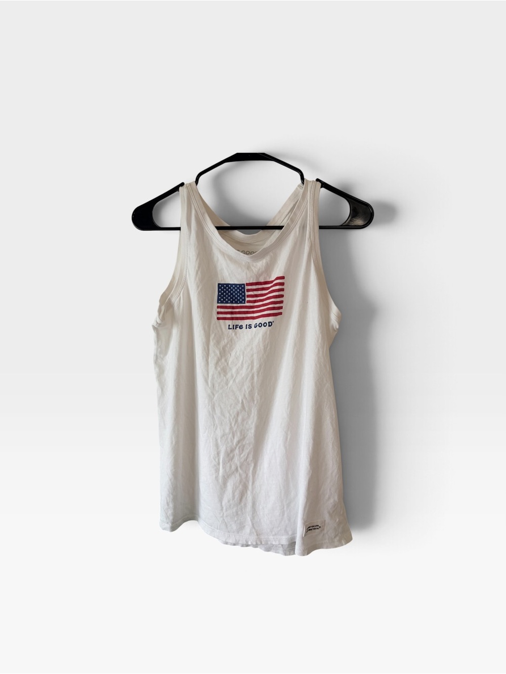 Life is Good "Crusher-Lite" American Flag Tank Top